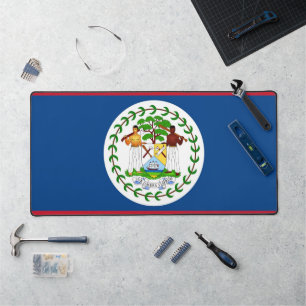 Schreibtischunterlage mit Flagge von Belize