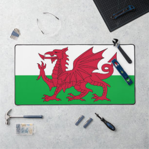 Schreibtischunterlage mit Flagge von Wales, Großbr