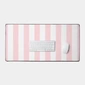 Schreibtischunterlage Rosa & Weiß gestreift (Tastatur & Maus)