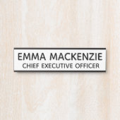 Schreibtür Unterschreiben Weiße Namensplatte Türschild (Vorderseite )