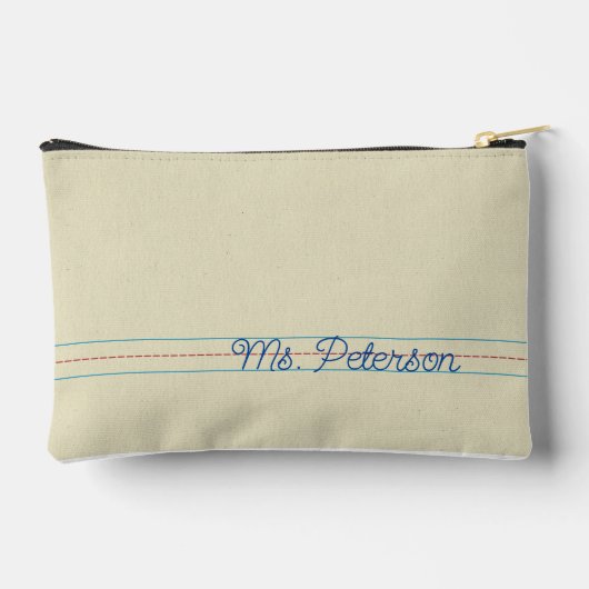 Schreibübungen Notebook-Lehrer Geschenkpapier Zubehörtasche (Rückseite)