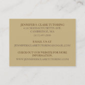 Schreibunterricht & Leseschrift/ Stift & Notebook Visitenkarte (Rückseite)