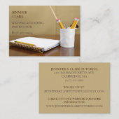 Schreibunterricht & Leseschrift/ Stift & Notebook Visitenkarte (Vorne/Hinten)