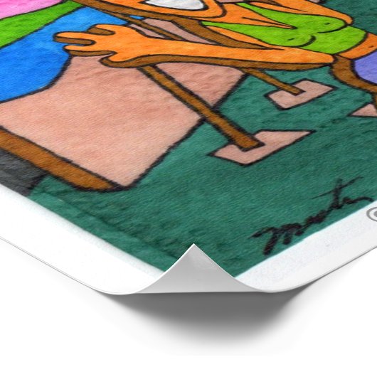 Schreibunterricht Nr. 7 Poster (Ecke)