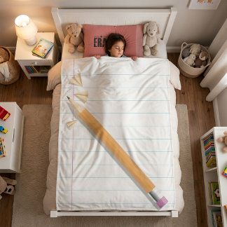 Schreibutensilien für Kinder auf Papier Sherpadecke
