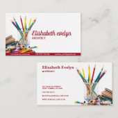 Schreibwaren auf weißem Grund abgeschieden Visitenkarte (Vorne/Hinten)