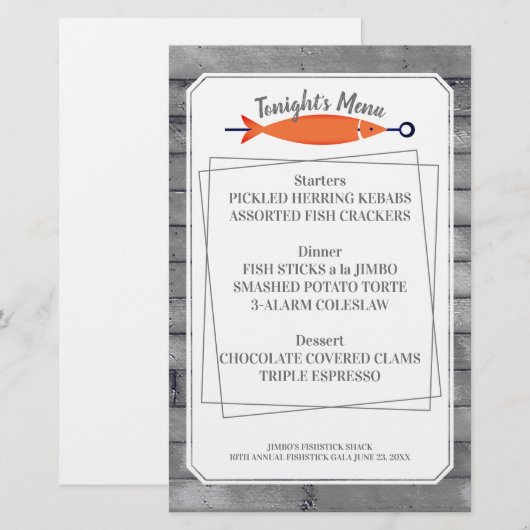 Schreibwaren aus Fischkebab (Vorne/Hinten)