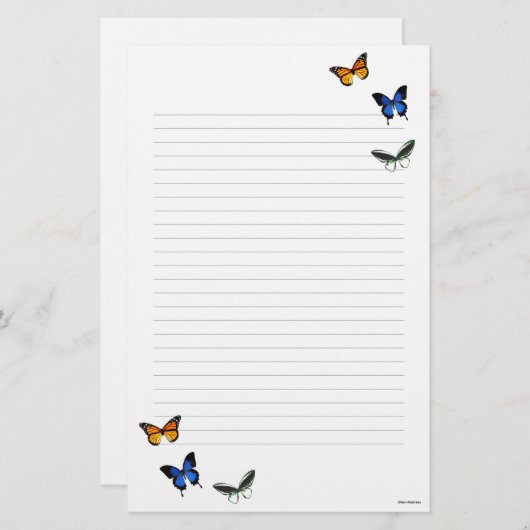 Schreibwaren Briefpapier (Vorne/Hinten)