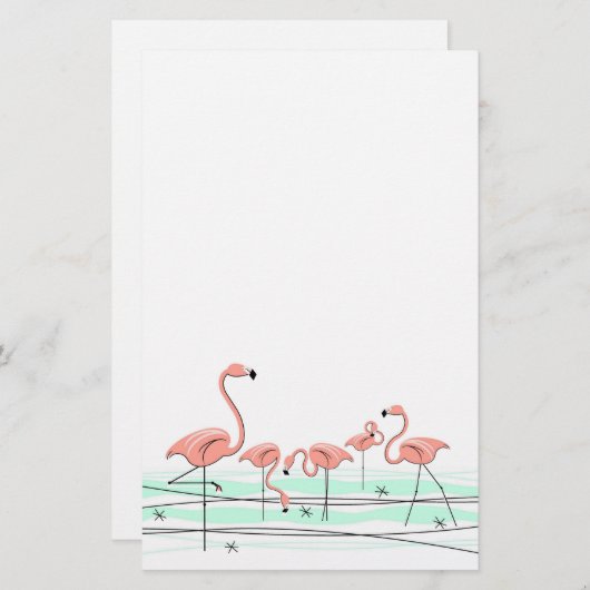 Schreibwaren der Flamingo Ocean Group Briefpapier (Vorne/Hinten)