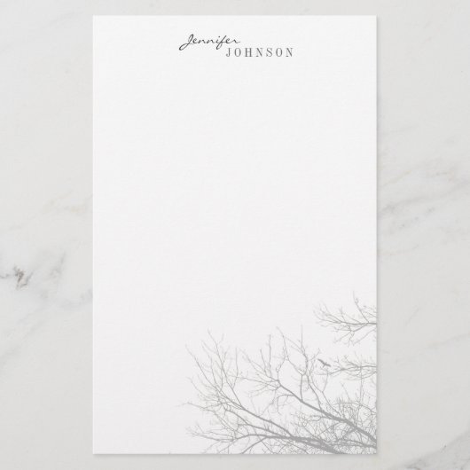 Schreibwaren für Silhouetten Briefpapier (Vorderseite)