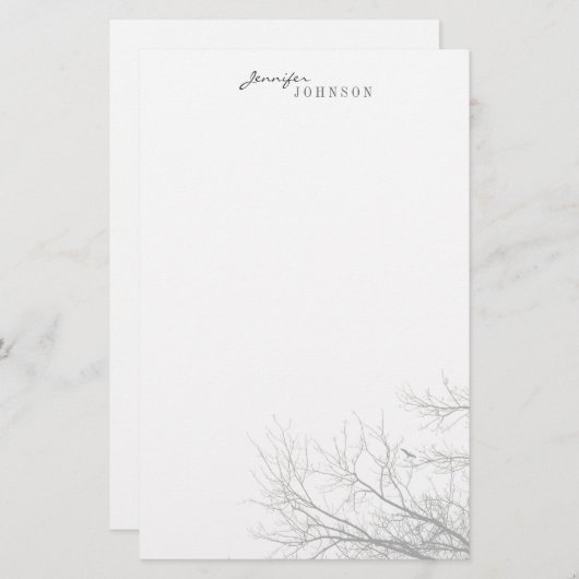 Schreibwaren für Silhouetten Briefpapier (Vorne/Hinten)