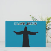 Schreibwaren ich liebe Jesus Briefpapier (Stehend Vorderseite)