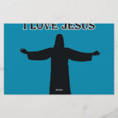 Schreibwaren ich liebe Jesus Briefpapier (Rückseite)
