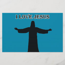 Schreibwaren ich liebe Jesus Briefpapier