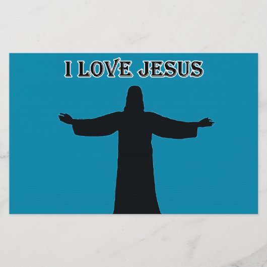 Schreibwaren ich liebe Jesus Briefpapier (Vorderseite)
