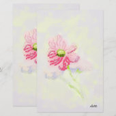 Schreibwaren : Iris-Blume Briefpapier (Vorne/Hinten)