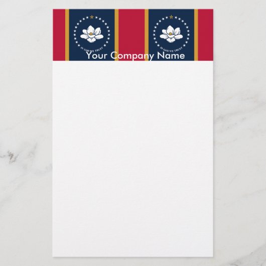 Schreibwaren mit der Flagge des US-Bundesstaates M Briefpapier (Vorderseite)