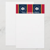 Schreibwaren mit der Flagge des US-Bundesstaates M Briefpapier (Vorne/Hinten)