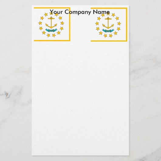 Schreibwaren mit Flagge auf der Insel Rhode Briefpapier (Vorderseite)