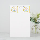 Schreibwaren mit Flagge auf der Insel Rhode Briefpapier (Stehend Vorderseite)