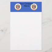 Schreibwaren mit Flagge von Minnesota Briefpapier (Vorderseite)