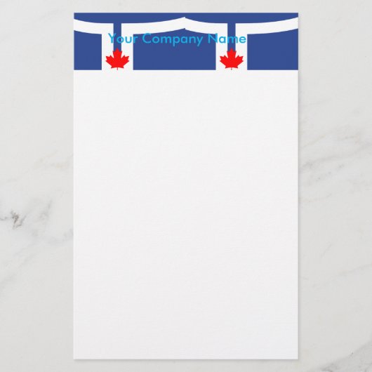 Schreibwaren mit Flagge von Toronto, Kanada Briefpapier (Vorderseite)