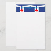 Schreibwaren mit Flagge von Toronto, Kanada Briefpapier (Vorne/Hinten)