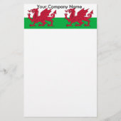Schreibwaren mit Flagge von Wales Briefpapier (Vorderseite)