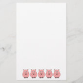 Schreibwaren mit Schweinedesign Briefpapier (Rückseite)