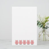 Schreibwaren mit Schweinedesign Briefpapier (Stehend Vorderseite)