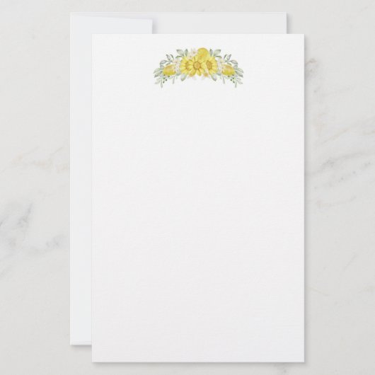 Schreibwaren Papier-Blumen Briefpapier (Vorderseite)