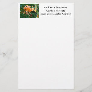 SCHREIBWAREN Tiger-Lilie Blumen Benutzerdefiniert  Briefpapier