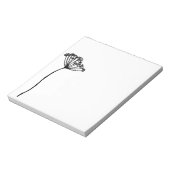 Schreibwaren und Minimalistische botanische Schrif Notizblock (Rotiert)