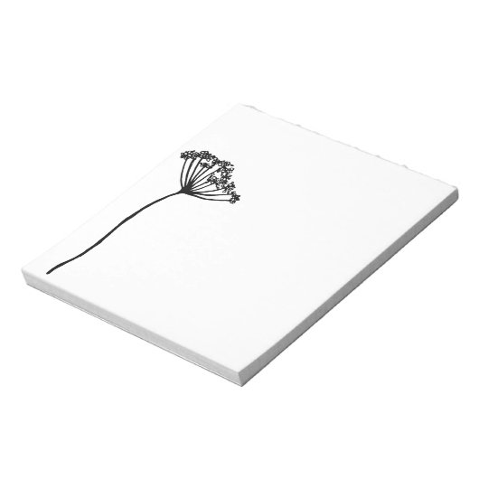 Schreibwaren und Minimalistische botanische Schrif Notizblock (Rotiert)