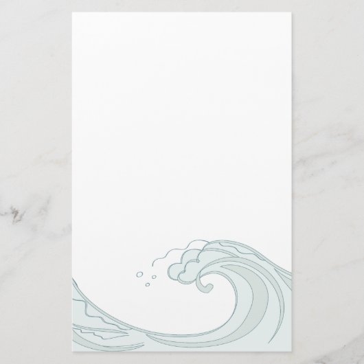 Schreibwaren von Ocean Wave Briefpapier (Vorderseite)