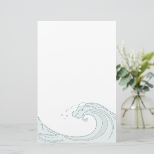 Schreibwaren von Ocean Wave Briefpapier (Stehend Vorderseite)