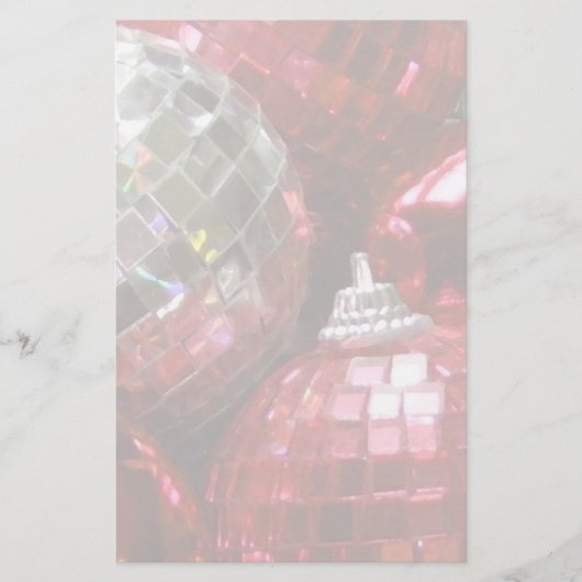 Schreibwaren von Red Baubles blassfarbig Briefpapier (Vorderseite)