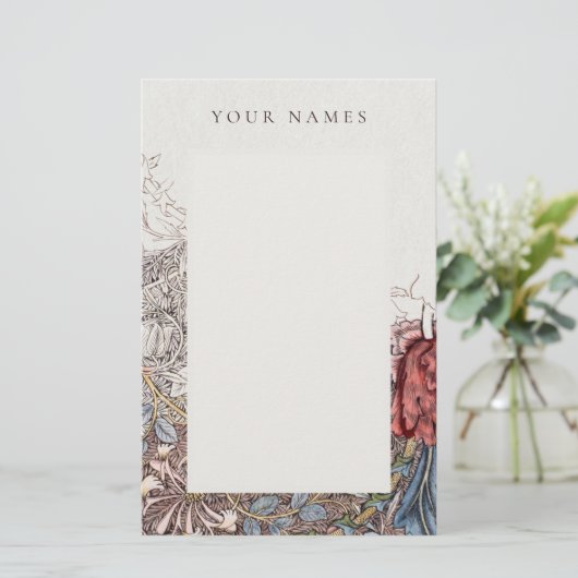 SCHREIBWAREN: WILLIAM MORRIS : HONEYSUCKLE + TULIP BRIEFPAPIER (Stehend Vorderseite)