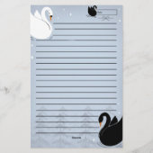 Schreibwarenpapier Schwan zart  Briefpapier (Rückseite)
