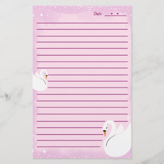 Schreibwarenpapier Schwan zart  Briefpapier