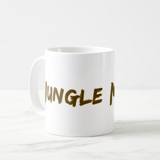 Schreibweise "Jungle Master" Kaffeetasse (Vorderseite Links)
