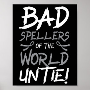 Schreibwettbewerb-Teilnehmer der Welt, binden Lega Poster