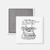 Schreibwriter haiku magnet (Vorderseite/Rückseite)