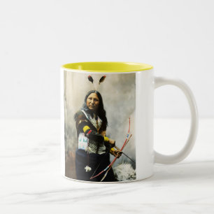 'Schreie an' Indianer Zweifarbige Tasse