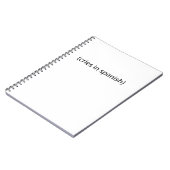 Schreie auf spanisch notizblock (Linke Seite)