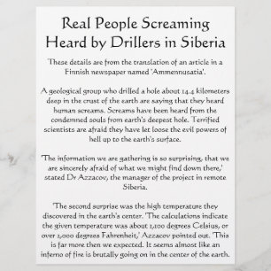 Schreie aus dem Hell-Flyer Flyer