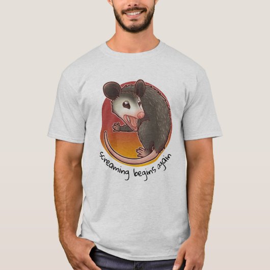 Schreie beginnt wieder mit Opossum-T - Shirt (Vorderseite)