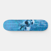 Schreie blaue Skulls Skateboard (Horizontal)