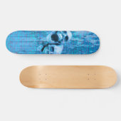 Schreie blaue Skulls Skateboard (Horizontal)