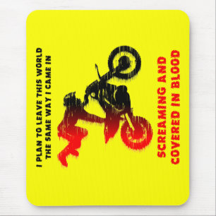 Schreie Blut Dirt Bike Motocross Mousepad